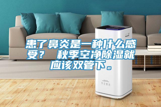 患了鼻炎是一种什么感受？ 秋季空净除湿就应该双管下。