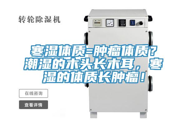 寒湿体质=肿瘤体质？潮湿的木头长木耳，寒湿的体质长肿瘤！