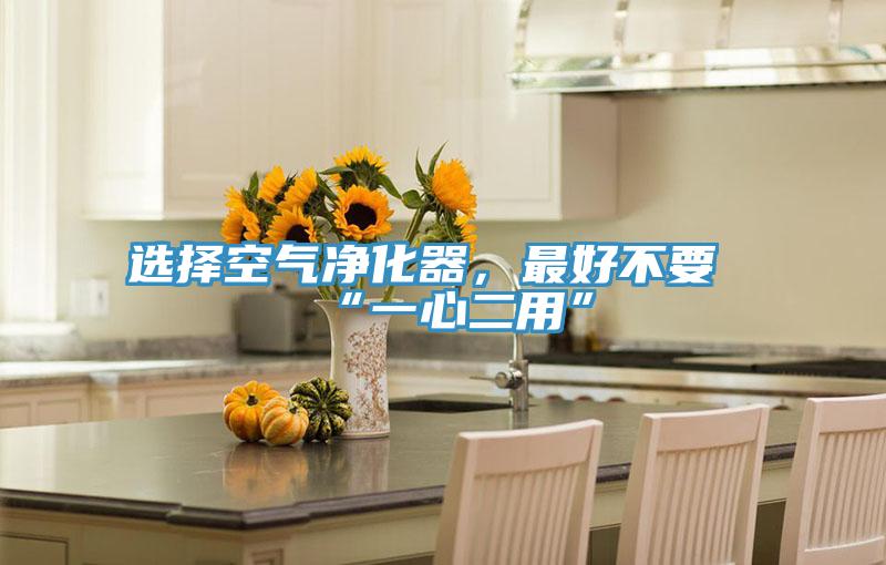 选择空气净化器，最好不要“一心二用”