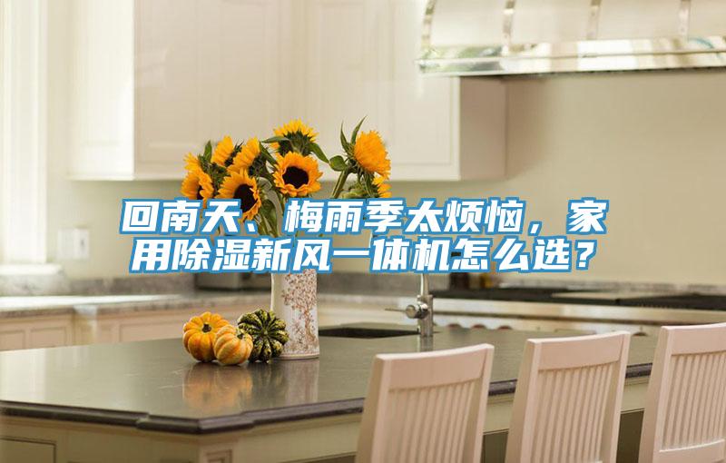 回南天、梅雨季太烦恼，家用除湿新风一体机怎么选？