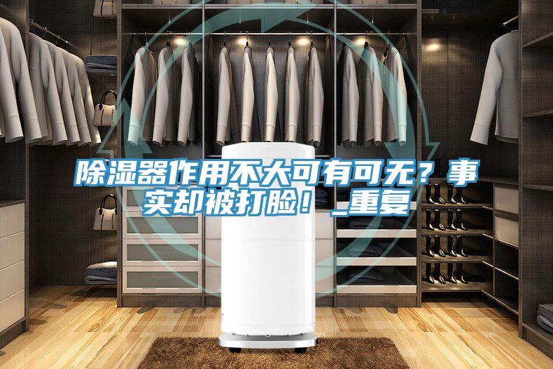 除湿器作用不大可有可无？事实却被打脸！_重复